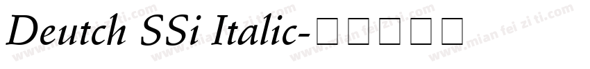 Deutch SSi Italic字体转换